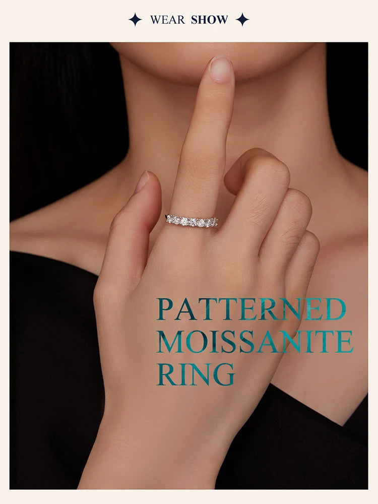 0.8 CT Moissanit Eternity Ring für Damen
