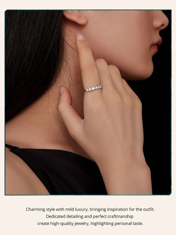 0.8 CT Moissanit Eternity Ring für Damen
