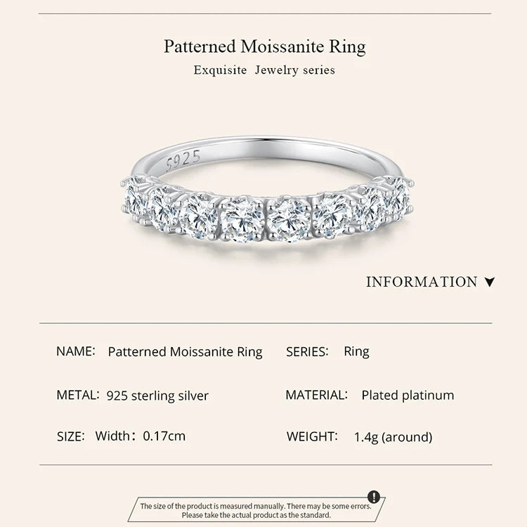 0.8 CT Moissanit Eternity Ring für Damen