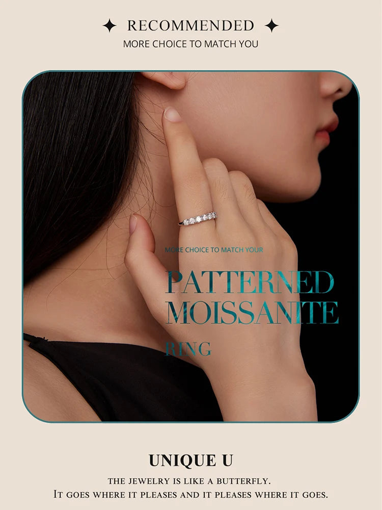 0.8 CT Moissanit Eternity Ring für Damen