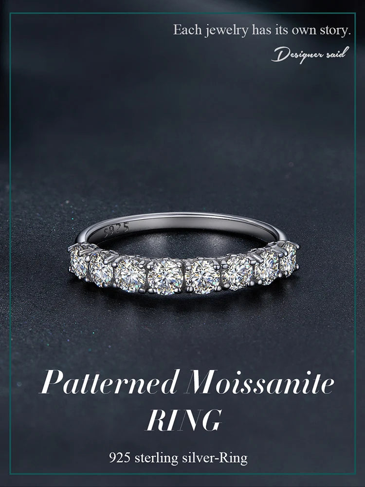 0.8 CT Moissanit Eternity Ring für Damen