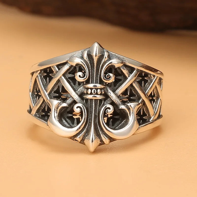 Vintage Anker Ring im maritimen Stil – Rustikaler Statement-Ring aus Legierung