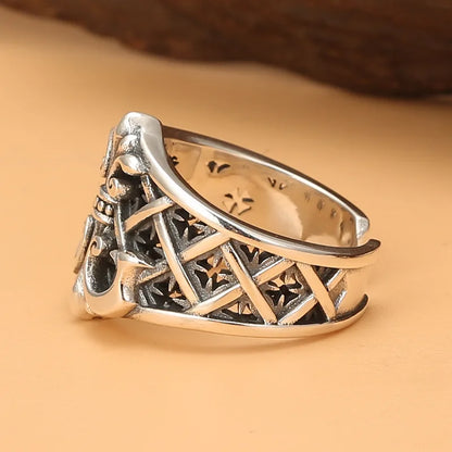 Vintage Anker Ring im maritimen Stil – Rustikaler Statement-Ring aus Legierung