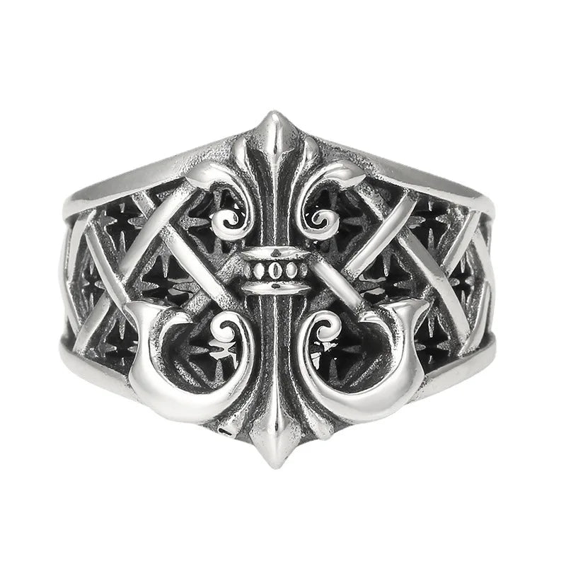 Vintage Anker Ring im maritimen Stil – Rustikaler Statement-Ring aus Legierung