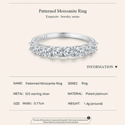 0.8 CT Moissanit Eternity Ring für Damen